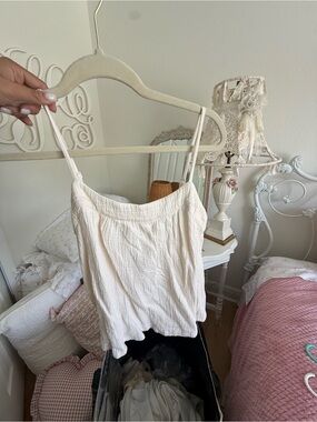 White Gauze Tank Top